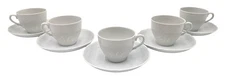 Oscar De La Renta Old Dresden Fine China Teacup Saucers Set Of 5 