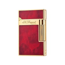 Dupont Burgundy Painted Gold Double Flame Lig...