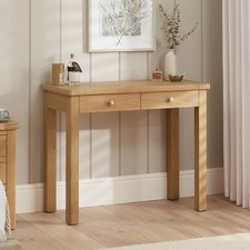 Dressing Table Writing Desk Marbury Oak 2 Drawer Bedroom Furniture
