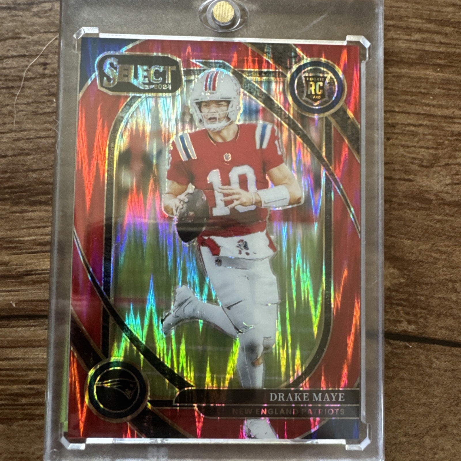 2024 Select Red Shock #218 Drake Maye 190/249 Club Level ROOKIE RC PATRIOTS