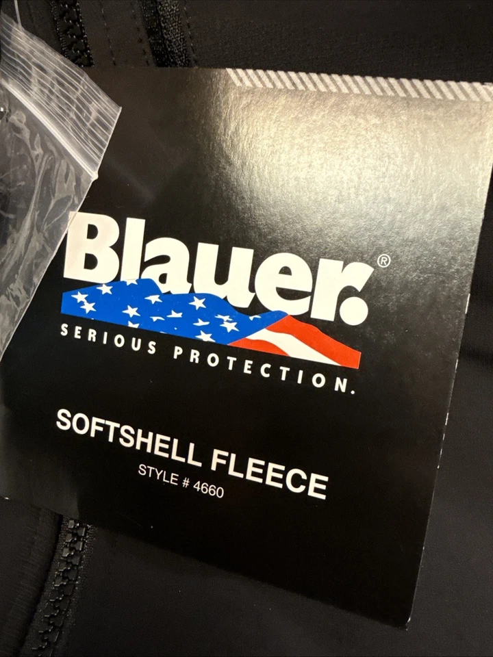 NWT Blauer 4660 Softshell Fleece Jacket  Mens Black Small Regular - Image 4 of 4