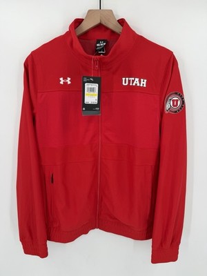 NEW Under Armour University of Utah Utes Jacket Womens Medium Red Player Issued