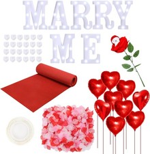 Marry Me Light up Letters Proposal Decorations Marry Me Sign 24 LED Candles 2000