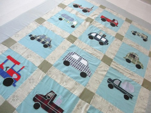 Handarbeit Maschine Nähen Baumwolle Patchwork Applikation 46"x 58" Quilt Top - Bild 10 von 24