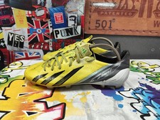 Adidas F50 Adizero FG gelb weiß Fußball Fußballschuhe Herren Größe UK 10