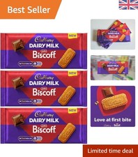 Luxurious Cadbury Dairy Milk with Biscoff Crunch - 3 X 95g Bars Unwrapped