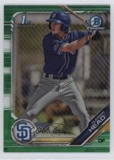 2019 Bowman Draft Chrome Green Refractor 85/99 Hudson Head #BDC-69 v6g