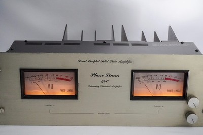 Phase Linear Power Amplifier w/ NEW UV Meter Lights   Vintage Audiophile Amp