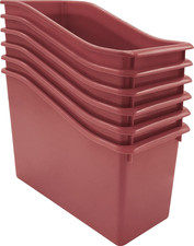 Deep Rose Plastic Book Bin 6-Pack TCR2088750 