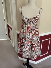 Women’s Ann Taylor Size 2 Printed Cotton Straps Dress