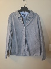 TOMMY HILFIGER ALL SEASON STRETCH LONG SLEEVE CHECKED BUTTON UP SHIRT XL Mens