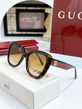 Gucci GG0860S Women Sunglasses Cat Eye Gradient Lens Gold GG Logo UV400 Shades