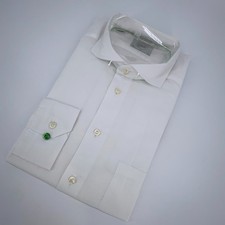 Eton Dress Shirt Mens L 16 1/2 - 42 White Slim Fit Business Formal Button Up