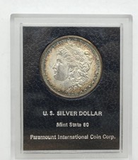 1898-O USA Morgan Dollar - UNC (Paramount International Coin Holder MS60)
