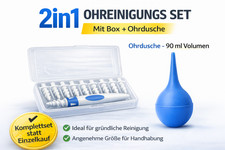 2in1 Ohrreiniger Set mit Box + Ohrdusche 90ml...
