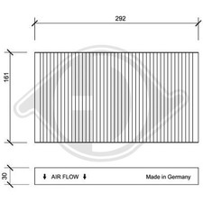 DCI1015 Filter, Innenraumluft für FIAT BRAVA (182_)