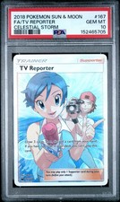 Tv Reporter 167/168 Celestial Storm Pokemon PSA 10