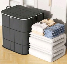 Large Capacity Foldable Clothes Storage Bag With Zipper Handles