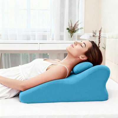 Ergonomic Spinal Posture Support & Multi-Functional Bed Pillow - Blue