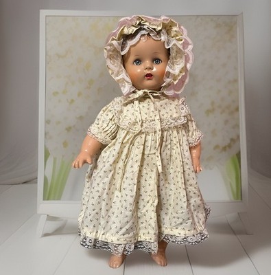 1930s 40s Composition Baby Doll Working Crier Blue Sleep Eyes 21 
