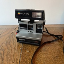 Vintage Polaroid Sun 600 LMS Land Camera Instant Film Camera with Strap Untested