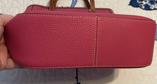 Dooney & Bourke Hot Pink Satchel Top Handle Zip Bag w/ Shoulder Strap, Dust Bag - Picture 13 of 13