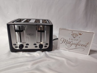 bella 4 Scheiben Toaster mit automatischer Abschaltung, extra breiten Schlitzen & abnehmbarer Krume...