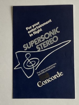 British Airways Concorde Supersonic Stereo C2 Inflight Entertainment Mai 1976