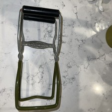 Vintage Earthgrown Canning Jar Lifter Green Cushion Coated Wood Handles