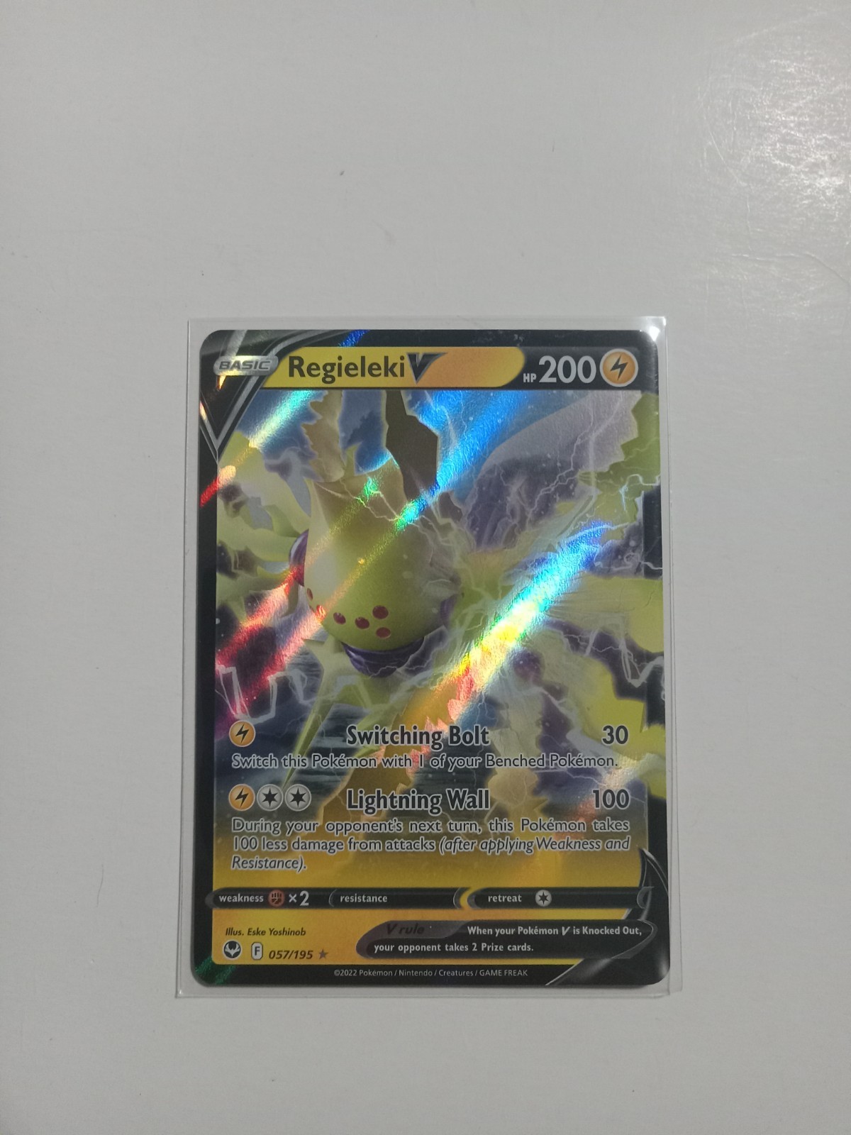 REGIELEKI V 057/195 SILVER TEMPEST NM Pokemon Card