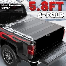 4-Fold 5.8FT Hard Truck Bed Low-Profile Tonneau Cover For 14-19 Silverado Sierra