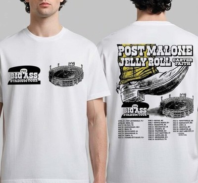 Post Malone Big Ass Stadium Tour 2026 T-Shirt   North America Dates   2-Sided