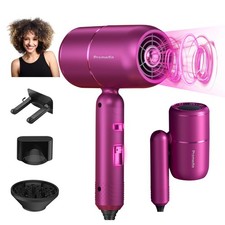 1800W Professional Hair Dryer - Foldable, Frizz-Free Negative Ion Technology,...