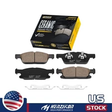 Low Dust Ceramic Front Brake Pads w/Hardware - For Ford Edge FWD 2019-2023