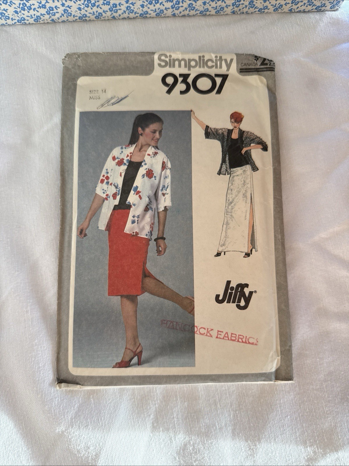 Tank Top Skirt Kimono Jacket S9307 Size 14 Sewing Pattern Vintage 70s-image