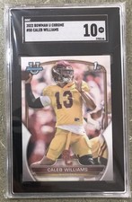2022 Bowman University Chrome PSA Caleb Williams #50 (RC) SGC 10 Gem Mint Bears