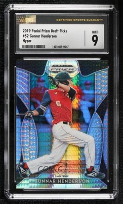 2019 Panini Prizm Draft Picks Hyper Prizm 21/75 Gunnar Henderson #52 o7m