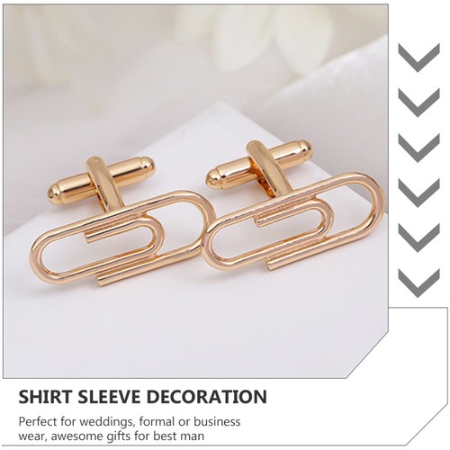 2 Pairs French Cufflinks Man Shirt Men Classic for Jewelry Accessory - Picture 11 of 12