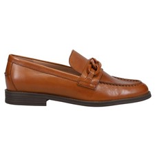 Cole Haan Stassi Chain Slip On Loafers Womens Brown Flats Casual W27245