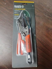 KLEIN TOOLS 38663 2-PIECE LOCKING PLIERS SET 10" CURVED & 6" LONG NOSE NEW