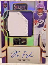 2025 Select Football Tai Felton Silver RPA #/199 Sick Patch!!!