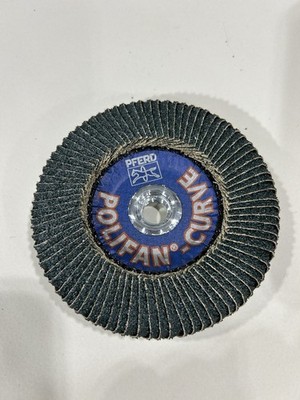 Flap Disc Pferd Polifan Curved  Steelox 5/8-11 Thd 5 x7/8  40 Grit