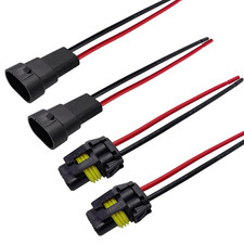 9005 9006 HB3 HB4 Heavy Duty Male  Female Adapters Wiring Harness Sockets for H