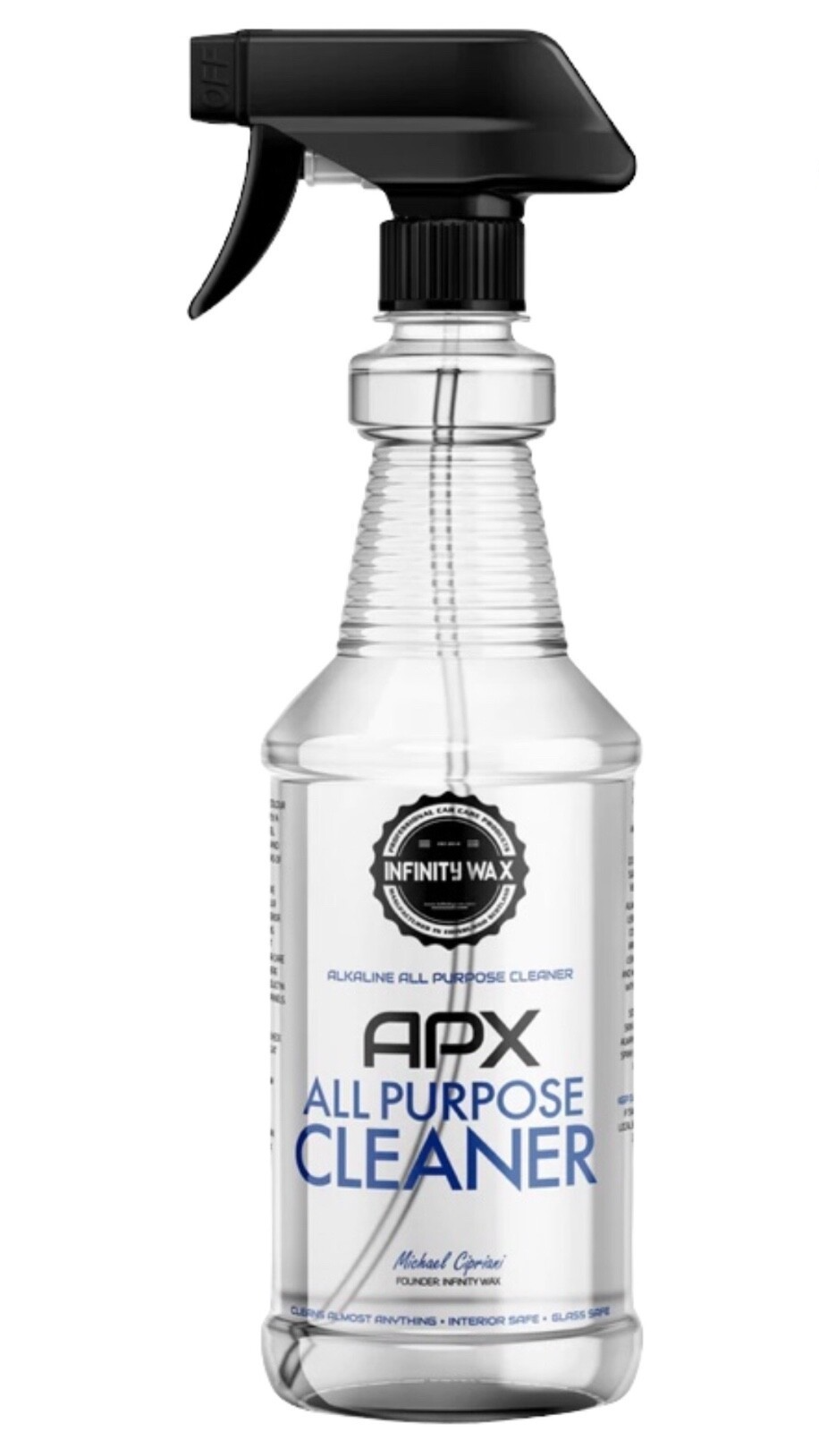 INFINITY WAX - Pro Bottle With label - APX Chemical Resistant Bottle