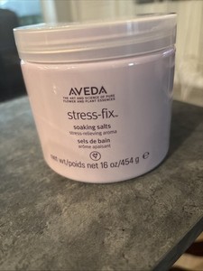 Aveda Stress-Fix Soaking Salts 16 Oz 454 mL Full Size Bath Food Soak Lavender