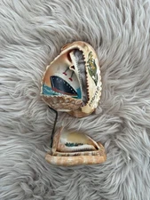 vintage italy conch shell souvenir