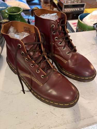 Dr Martens Doc 101 Boots Mens 9 Burgundy Oxblood Air Wair Leather Punk Grunge