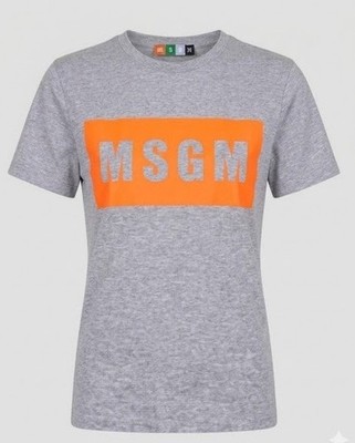 MSGM BOX LOGO TSHIRT GREY SIZE M ''NWT''