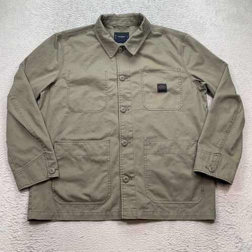 Lucky Brand Shacket Mens XL Military 4 Pockets 100% Green Chore Barn Jacket
