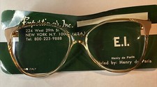 Vintage Eyeglasses Frame By Henry De Paris Stock Number 980 SZ 54 ITALY NEW ROSE